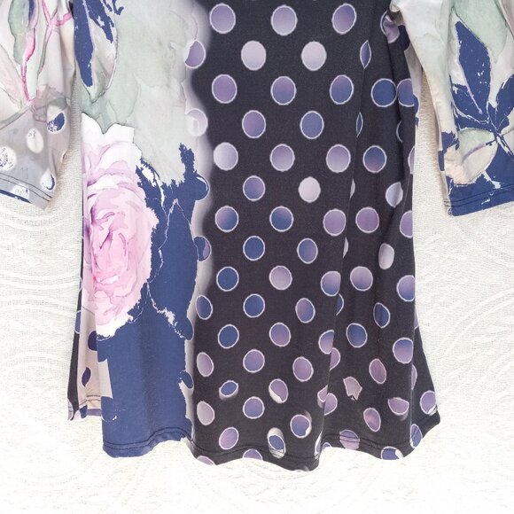 Azalea Knit Colorful Artistic Tunic Dress Top Sz-XL (T-390) - Picture 6 of 13